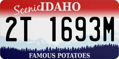 ID license plate 2T1693M