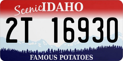 ID license plate 2T1693O
