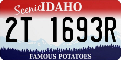 ID license plate 2T1693R