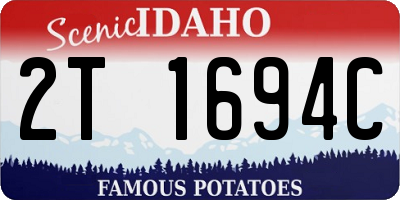 ID license plate 2T1694C