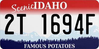 ID license plate 2T1694F