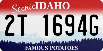 ID license plate 2T1694G