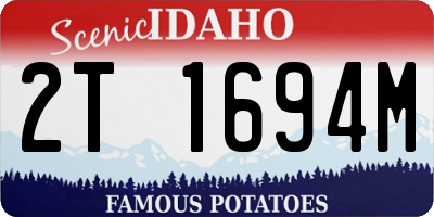ID license plate 2T1694M