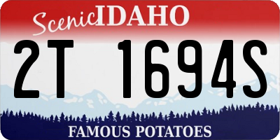 ID license plate 2T1694S