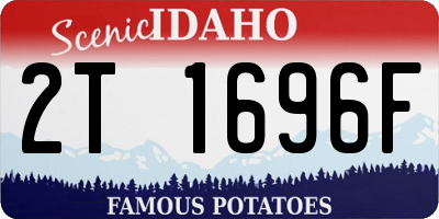 ID license plate 2T1696F