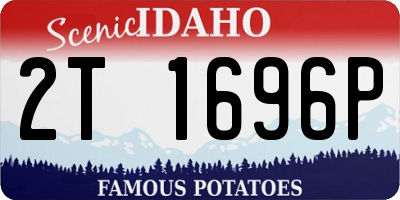 ID license plate 2T1696P