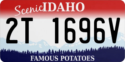 ID license plate 2T1696V