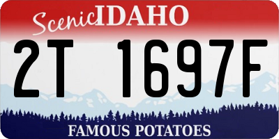 ID license plate 2T1697F