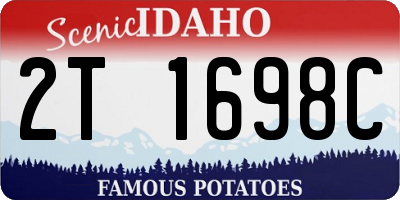 ID license plate 2T1698C