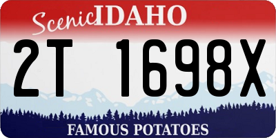 ID license plate 2T1698X