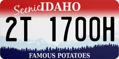 ID license plate 2T1700H