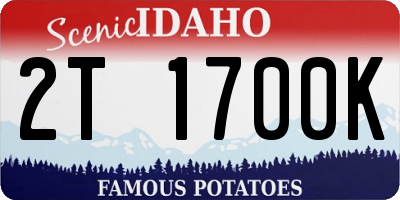 ID license plate 2T1700K