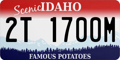 ID license plate 2T1700M