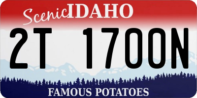 ID license plate 2T1700N