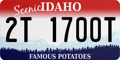 ID license plate 2T1700T