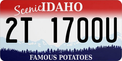 ID license plate 2T1700U