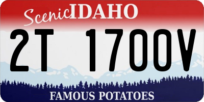 ID license plate 2T1700V