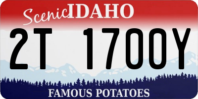 ID license plate 2T1700Y