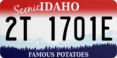 ID license plate 2T1701E