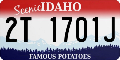 ID license plate 2T1701J