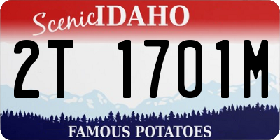 ID license plate 2T1701M