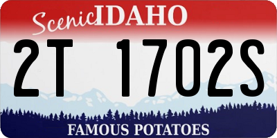 ID license plate 2T1702S