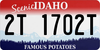 ID license plate 2T1702T