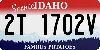 ID license plate 2T1702V