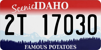 ID license plate 2T1703O