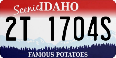 ID license plate 2T1704S