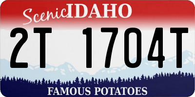 ID license plate 2T1704T