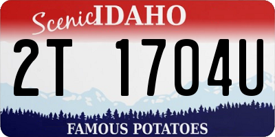 ID license plate 2T1704U