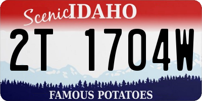 ID license plate 2T1704W