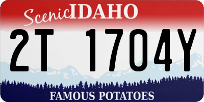 ID license plate 2T1704Y