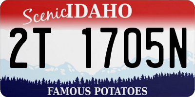 ID license plate 2T1705N
