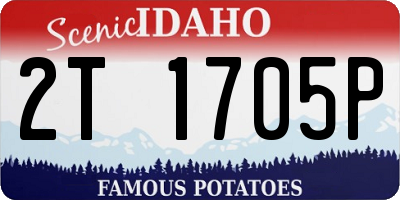 ID license plate 2T1705P