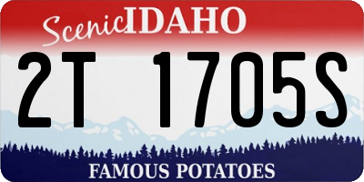 ID license plate 2T1705S