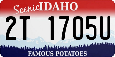 ID license plate 2T1705U