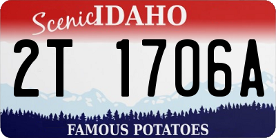 ID license plate 2T1706A