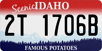ID license plate 2T1706B
