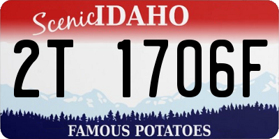 ID license plate 2T1706F