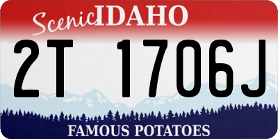 ID license plate 2T1706J
