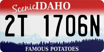 ID license plate 2T1706N