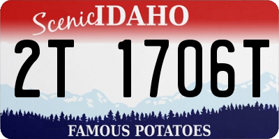 ID license plate 2T1706T