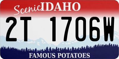 ID license plate 2T1706W