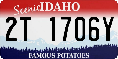ID license plate 2T1706Y