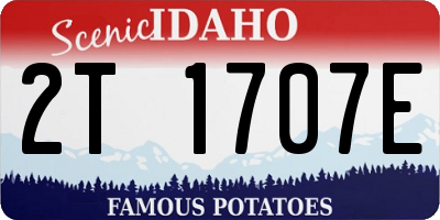 ID license plate 2T1707E