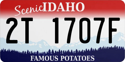 ID license plate 2T1707F