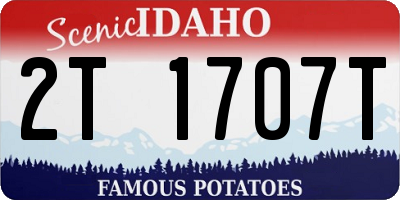 ID license plate 2T1707T