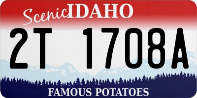 ID license plate 2T1708A